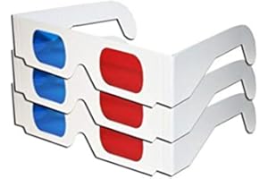 Unisex 3D Stereo Glasses Foldable 3D Cardboard Glasses for Films, TV, Magazines and More 3 Pcs Practical Design and Durable