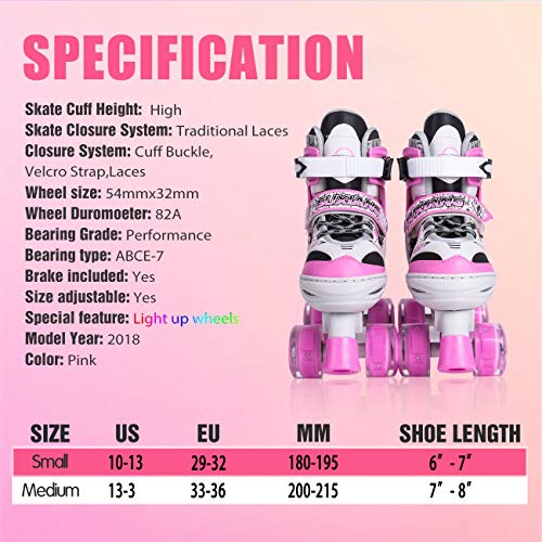 4 Kuxuan+Roller+Skates+Adjustable+Illuminating