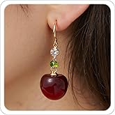 3D Strawberry Earrings for Women Halloween Earring Cute Dainty Cherry Drop Dangle Earrings Trendy Red Fruit Earring Lightweight Accessories Birthday Cosplay