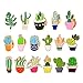 Souarts 17Pcs Cartoons Cactus Enamel Brooch Pin Set, Cute Enamel Lapel Cartoon Brooch Pin, Badges Brooch for DIY Clothes T-shirt Jackets Bags Backpacks Lapel Pin Set