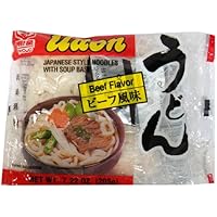Myojo Udon Japanese Style Noodles with Soup Base, Beef Flavor, 7.22-Ounce Bag (Pack of 15)