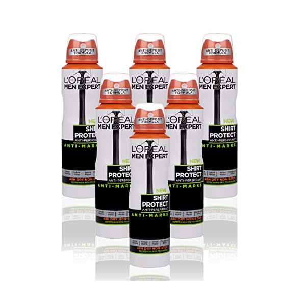 LOreal-Men-Expert-Shirt-Protect-48-Hrs-Anti-Perspirant-Deodorant-for-Men-250-ml-Pack-of-6-Bulk-Buy L'Oréal Men Expert Shirt Protect 48 Hrs AntiPerspirant Deodorant for Men 250 ml Pack of Bulk Buy, Fresh, 1500 millilitre…