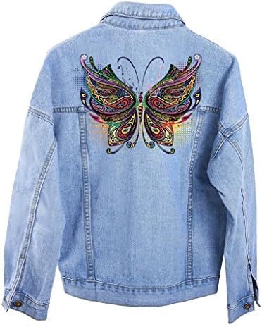 Yumian Heat Transfer Iron on Patch Iron on Vinyl Patches for Funny DIY Decoration Stickers，Hand Embroidered Patches Set ( Flower and Skull )