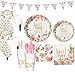 Party City Boho Girl Baby Shower Kit for 32 Guests, Includes 2 Table Covers, Table Decorating Kit and Banner