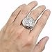 ELFASIO Stainless Steel Ring Mens Boys Egyptian Eye of Ra Horus Udjat Silver Tone Jewelry, Size 7-13