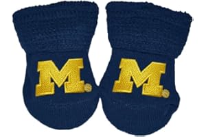 Two Feet Ahead Baby Bootie Socks Team Color – Soft, Cozy & Machine Washable Organic Cotton Stay-on Socks - Made in USA (Solid)