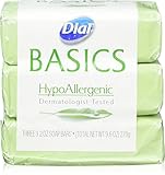 Dial Basics HypoAllergenic Dermatologist Tested Bar Soap, 3.2 oz (12 Bars)