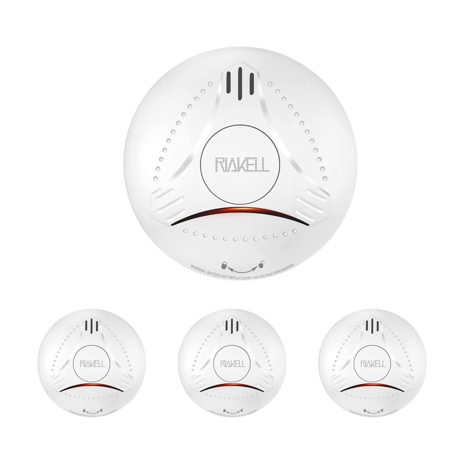 Riakell Smoke Detector 10 Year Battery, TÜV and DIN EN 14604 Certified Smoke Alarm Fire Alarm with Photoelectric Sensor