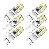 Kakanuo G9 LED Bulb 4 Watt Dimmable Daylight White 6000K 72x3014SMD LED G9 Halogen Base Light Bulb AC 110-130V (Pack of 6)