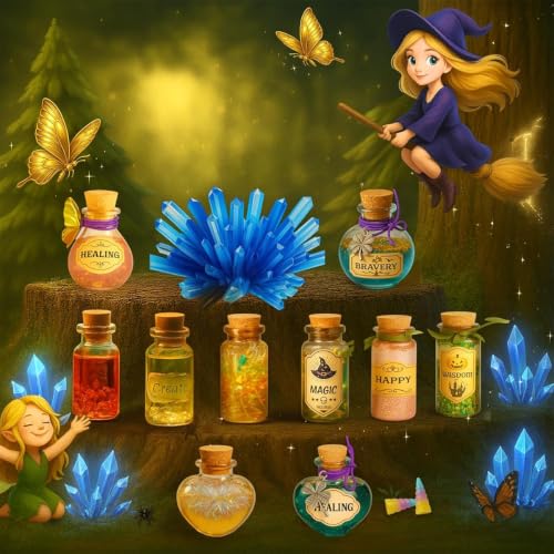 Kit Experimentos Ciência STEM Educacional Infantil Mais de 50+ Combinações de Química, Brinquedo Didático Presente Criança (Kit de Poções Mágicas)
