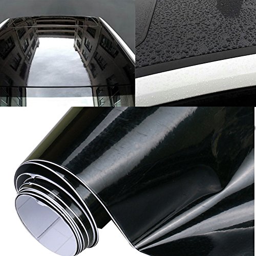 Mrcartool High Glossy Car Window Film,53''x20'' PVC Vinyl Sunroof Film DIY Waterproof Panoramic Air Release Car Decoration Film for All Car with Sunroof