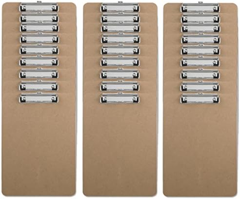 Fame Board Letter Size Clipboard Low Profile Clip Hardboard (Pack of 30)