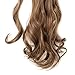Wrap Around Synthetic Ponytail One Piece Heat Resistant Magic Paste Pony Tail Long Wavy Curly Soft Silky for Women Lady Girls 24'' / 24 inch (light brown)