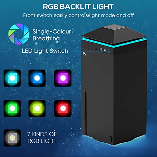 Cooling Fan Dust Proof for Xbox Series X Console with Colorful Light