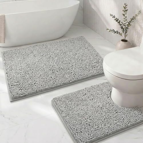 Flotstiga Bathroom Rug Set Light Grey