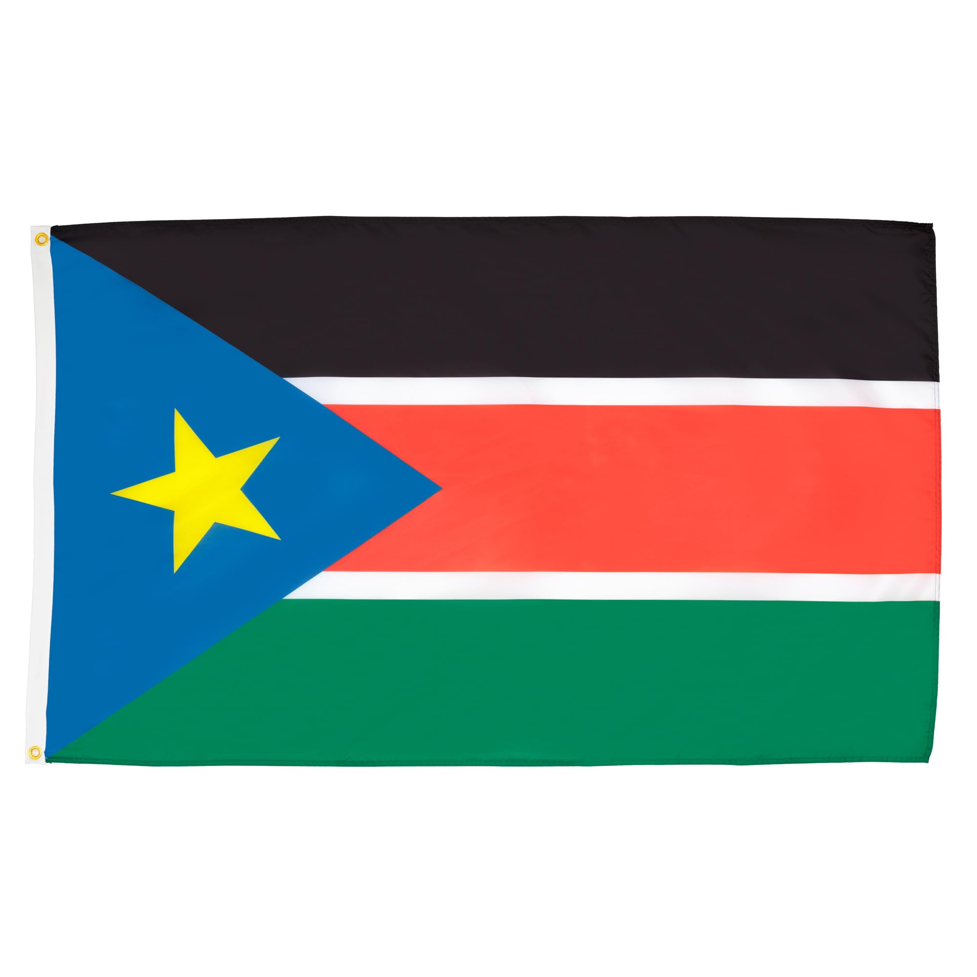 AZ FLAG - South Sudan Flag - 3x5 Ft - 100D Polyester South Sudanese Banner with Two Metal Grommets - Fade Resistant - Vivid Colors - 3' x 5' Feet - 150x90 Cm — image 1