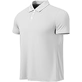 Men’s Golf Polo Shirt Quick Dry Moisture Wicking Breathable Sports Polo UPF 50+ Sun Protection Cooling Short Sleeve Shirt