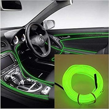 Ramanta Led Strip Lights For Cars Interior El Wire Neon Green 5m