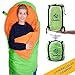 QEEMLON All Season Mummy Sleeping Bag for Adults, Boys, Girls & Teens - Waterproof, Effective Protection from Cold - Portable & Compact for Backpacking, Camping, Hiking with Compression Sack