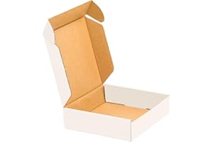 50 pack Small Shipping Box,4x4x1'',Corrugated Mailer,Wonfer Cardboard Box, White