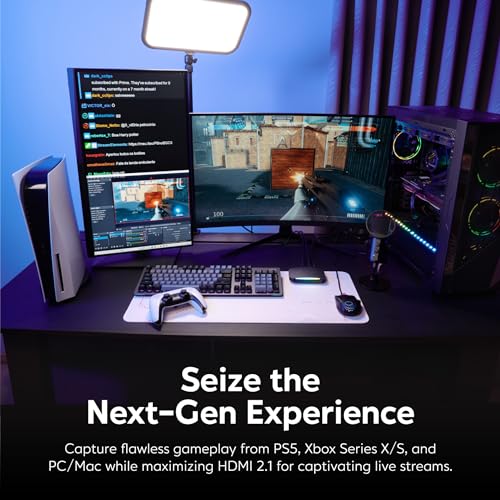 AVerMedia 4K60 Capture Card with HDMI 2.1, Low Latency, 4K144/4K120 Passthrough, Game Capture Device for PS5, PS5 Pro, Xbox, Switch, Streaming on Twitch, OBS on Mac & PC, GC553G2 Live Gamer Ultra 2.1