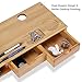Bamboo Monitor Stand Computer Riser, Multifunctional Monitor Storage Stand with Storage Drawers, Desktop Laptop Stand Storage Organizer 21×7.5inchthumb 3