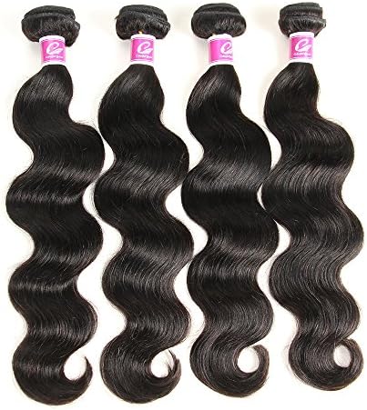 Colorful Queen Brazilian Virgin Hair Body Wave Remy Human Hair 4Bundles Weaves 100% Unprocessed Hair Extensions Natural Color 20 22 24 26Inch