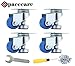 SPACECARE 1.4 Inches Swivel Caster Wheels, Heavy Duty Casters Set of 4 with 360 Degree Furniture Wheels， 800Lbs with Leg Levelers
