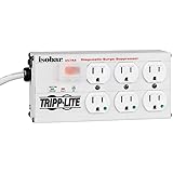 Tripp Lite Hospital-Grade Isobar 6-Outlet Surge Protector Power Strip, 15ft Cord, 3300 Joules Protection, Right Angle Plug, U