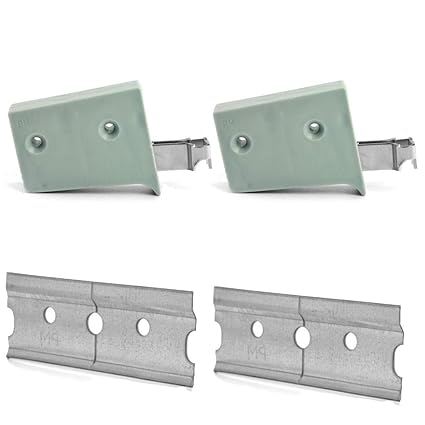 Mkgt 2 X Cabinet Suspension Brackets Rail Cupboard White Black