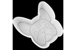 VONZK Car Freshie Mold Freshie Silicone Mold 4 3/4" L X 4 3/4" W X 1 1/4" H for Aroma Beads DIY Handmade Freshies Mould (Bulldog)