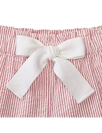 Hope & Henry Seersucker - Pantalón corto para niña con cintura elástica