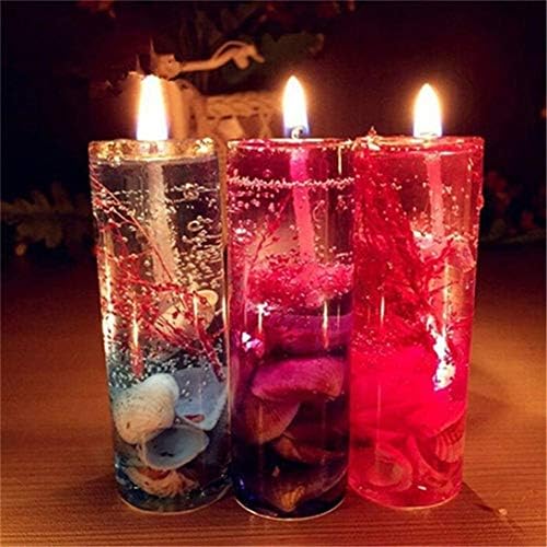 Lanspo LED light, 1Pc Aromatherapy Smokeless Candles Ocean Shells Valentines Scented Jelly Candle Romantic and attractive Creative (Multicolor, 2.7*8cm/1.06*3.15in)