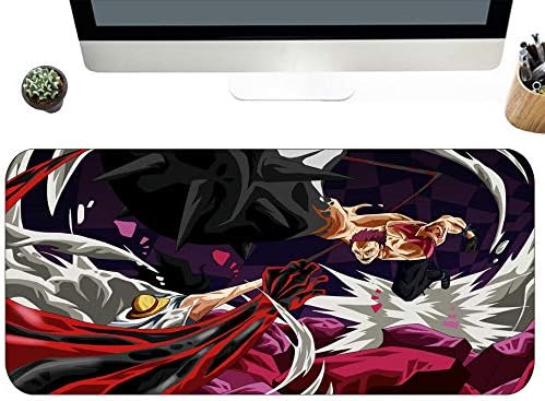 Gaming Mouse Pads,Anime One Piece Charlotte Katakuri Luffy Non-Slip Rubber Base Stitched Edges Large Extended Size D