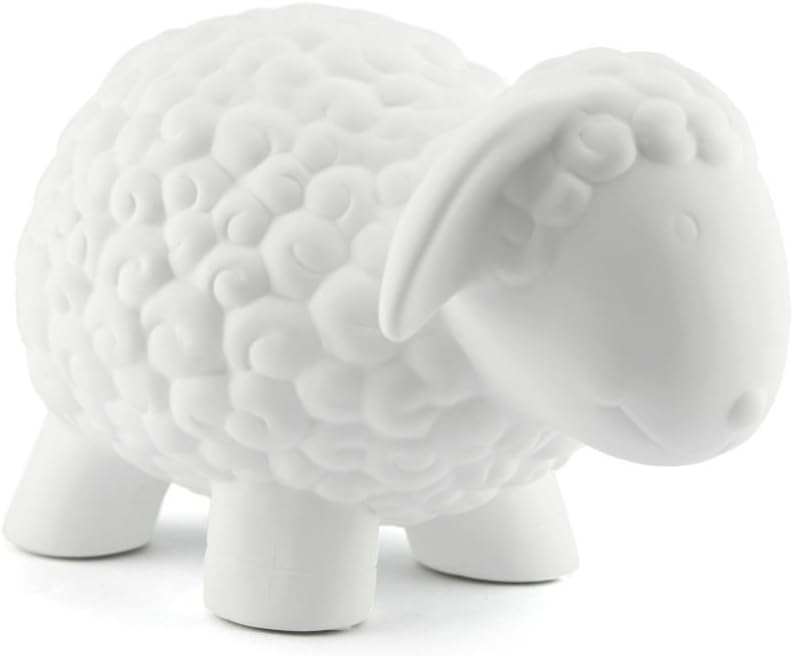 Light-Glow Table Lamp-Sheep LP004, Porcelain, unglazed White