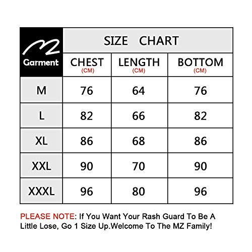 image for MZ Garment Mens Rash Guard UV Sun Protection Basic Skins Long Sleeve C