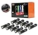 10 Pack Mini Flashlights LED Flashlight 300lm Adjustable Focus Zoomable Light (Black)