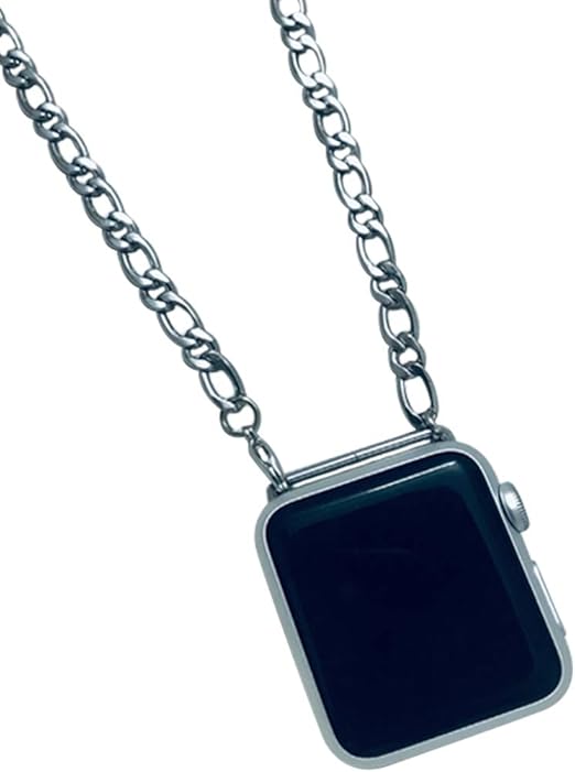 Amazon Com Mocohana Compatible For Apple Watch Necklace Chain 27 56 Smart Watch Lanyard Clasp Sports Watch Necklace Strap Necklace Pendant Watch Connector Adapter Stainless Steel Box 38mm Single Chain