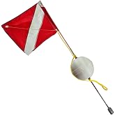 SPEARFISHING WORLD Dive Flag and Float 2 Piece for Snorkeling and Scuba