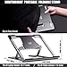 ELV Adjustable Laptop Stand, Compatible with Apple Mac MacBook Pro Air 10 to 15.6 Inch Notebook, Antislip Anti-Scratch Aluminum Ventilated Portable Ergonomic Desktop Holder Riser for Office Deskthumb 2