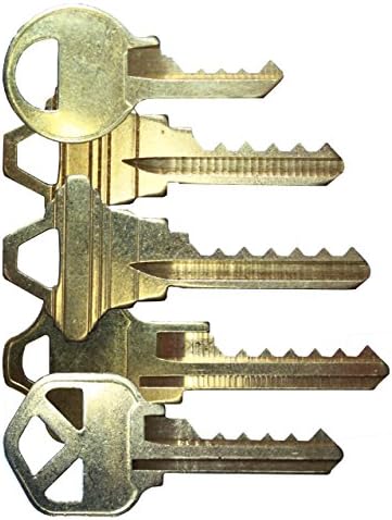 Bump Key Set of 5 Plus Ring: Durable American Made Hard Brass, Great Gift for Hobbyists! Kwikset, Schlage &amp; Yale! New Trending Hobby, Emergency Responders, Land Lords, Maintenance Professionals.