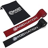 WOD Nation Muscle Floss Bands Recovery Band for Tack and Flossing Sore Muscles and Increasing Mobility - Stretch Band Includes Carrying Case (1 Black & 1 Red)