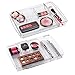 mDesign Expandable Makeup Organizer for Bathroom Drawers, Vanities, Countertops: Organize Makeup Brushes, Eyeshadow Palettes, Lipstick, Lip Gloss, Blush, Concealer - Adjustable Width, 2 Pack - Clear