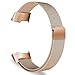 Oitom Metal Bands Compatible Fitbit Charge 3 Band Women Men Small,Magnetic Stainless Steel Milanese Loop Replacement Band Wrist Straps Accessories(5.1