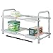 InterDesign Cabrini 2-Tier Under Sink Organizer with Expandable Shelf - Silver