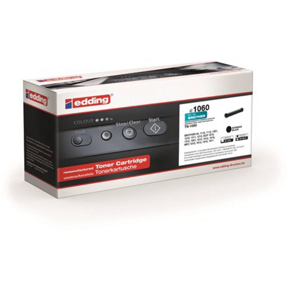 Edding Toner Cartridge Toner 2 x 1060; Replaces Brother TN-1050 Black; Pages: 1000