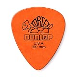 Dunlop Tortex Standard, 0.60mm, Orange Guitar Pick, 72 Pack