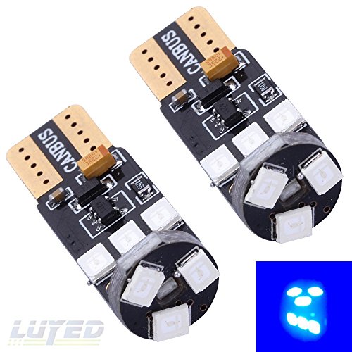 LUYED 2 X Extremely Bright High Power 2835 9-EX Chipsets Canbus W5W 194 168 2825 Led Bulbs,Blue