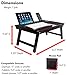 Sofia + Sam Multi Tasking Laptop Bed Tray | Lap Desk Supports Laptops Up to 18 Inches (Walnut)