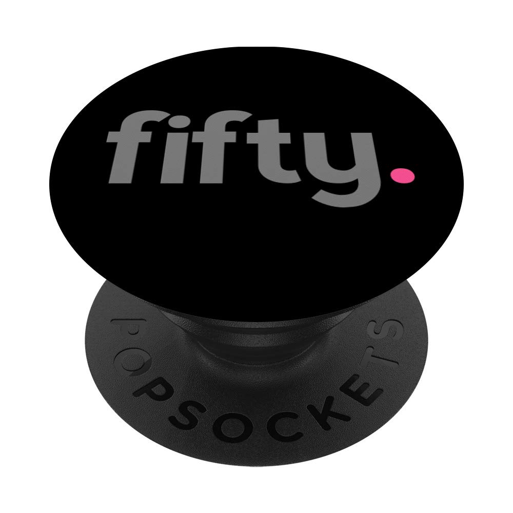50th Birthday Gift Ideas for Her Women | Fifty Design Pink PopSockets PopGrip: Swappable Grip for Phones & Tablets